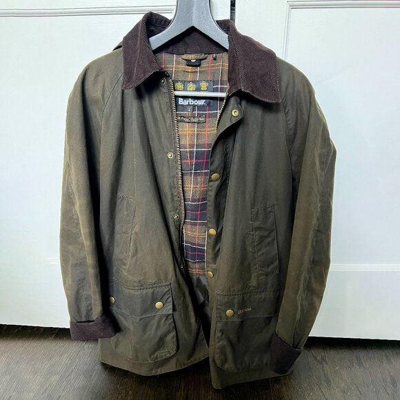 Barbour Dark Olive Bedale Men's Jacket - Picture 1 of 2